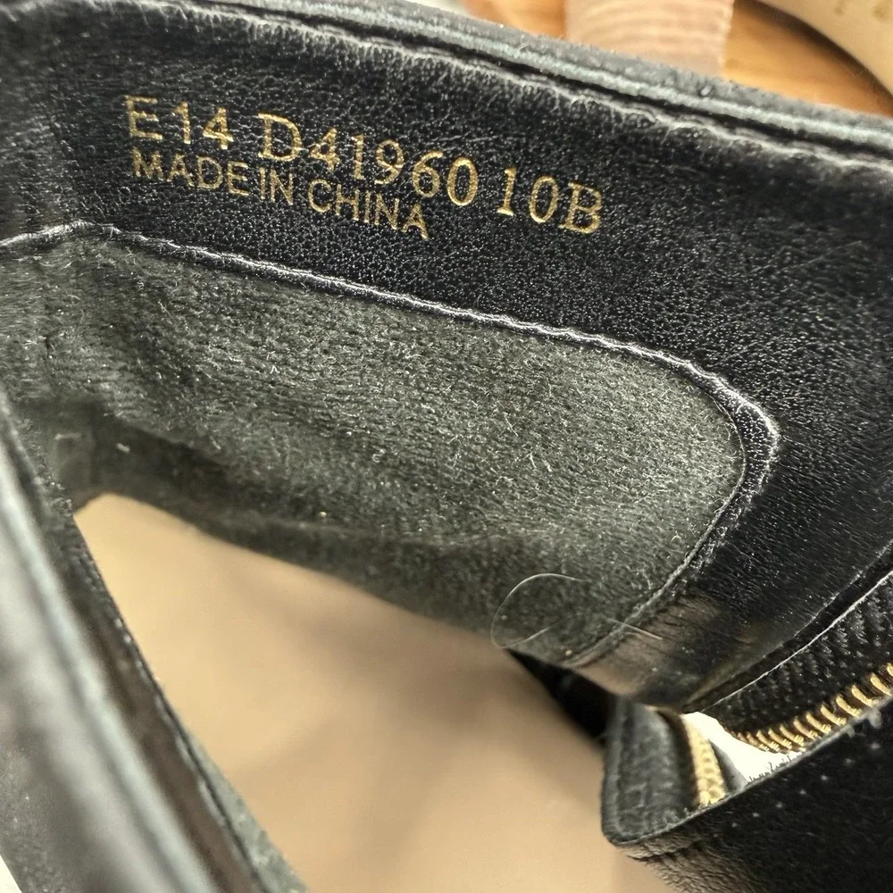 Cole Haan Ankle Boot‎ Grand OS Womens 10 Black Leather  Stacked High Heels Zip
